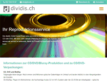 Tablet Screenshot of dividis.ch